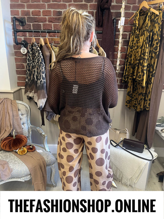 Erin camel spot balloon trousers 8-14