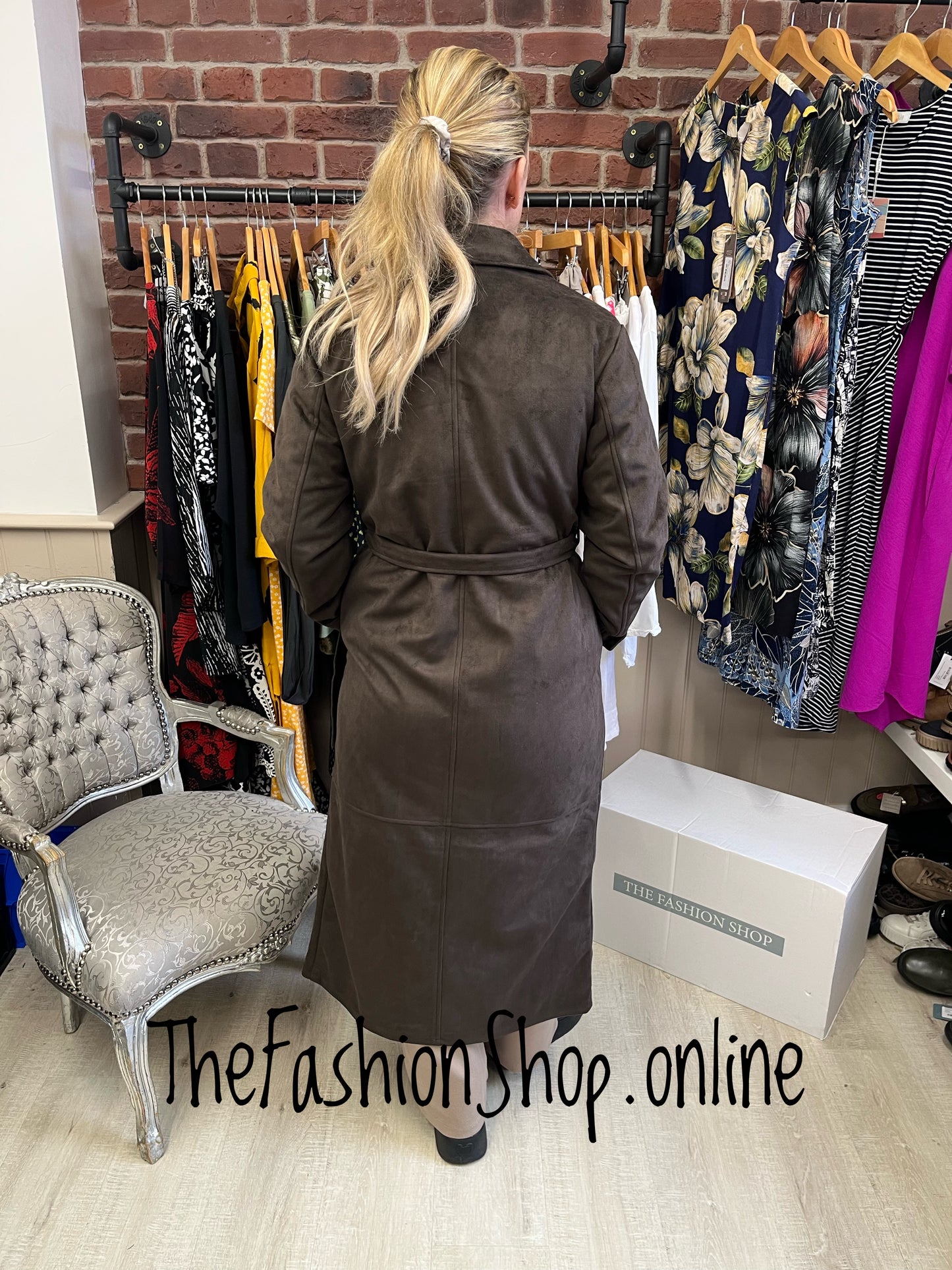 Premium Trench Coat In Chocolate Brown sizes 8,10,12,14,16