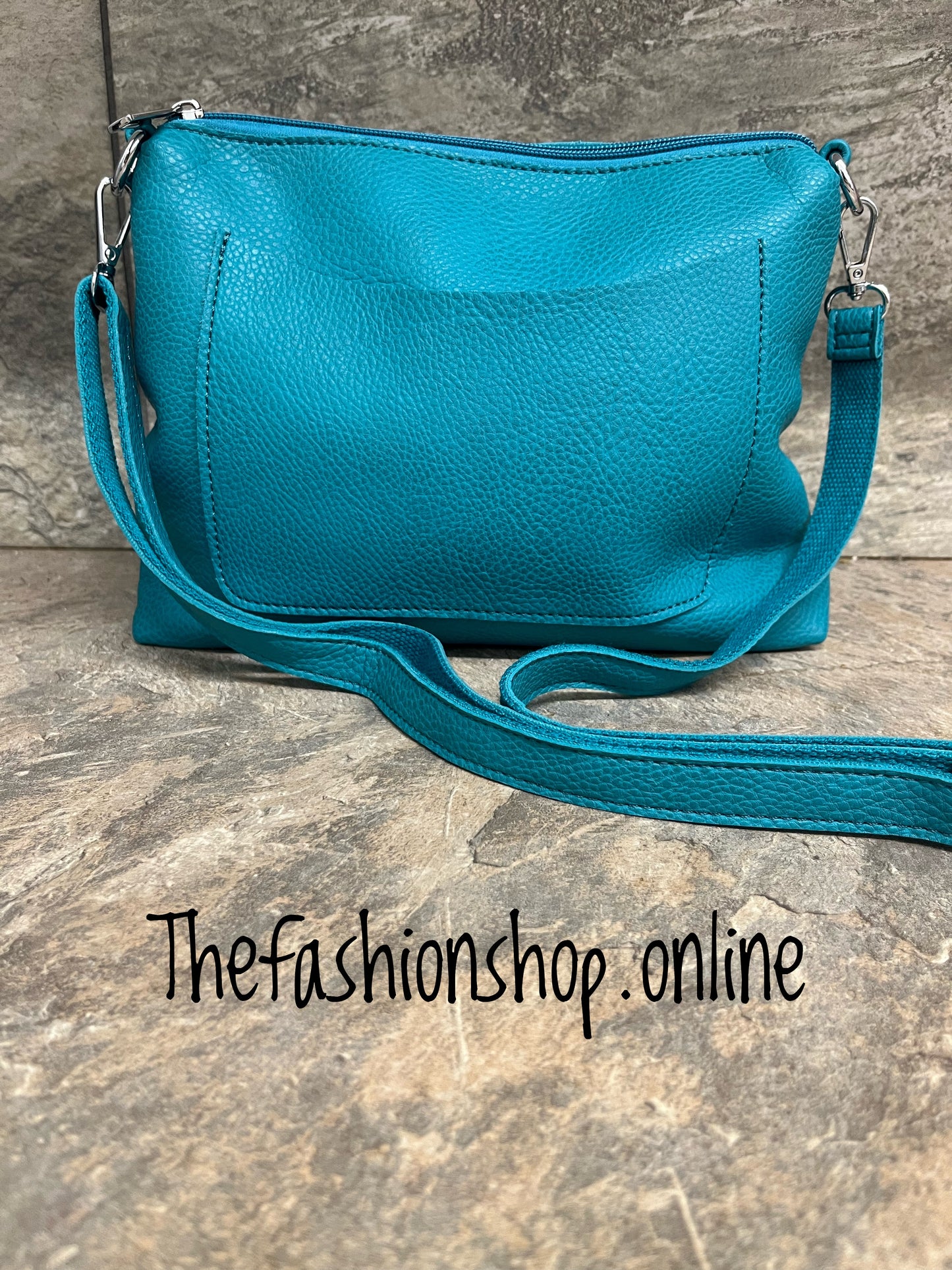 Savannah teal shoulder bag