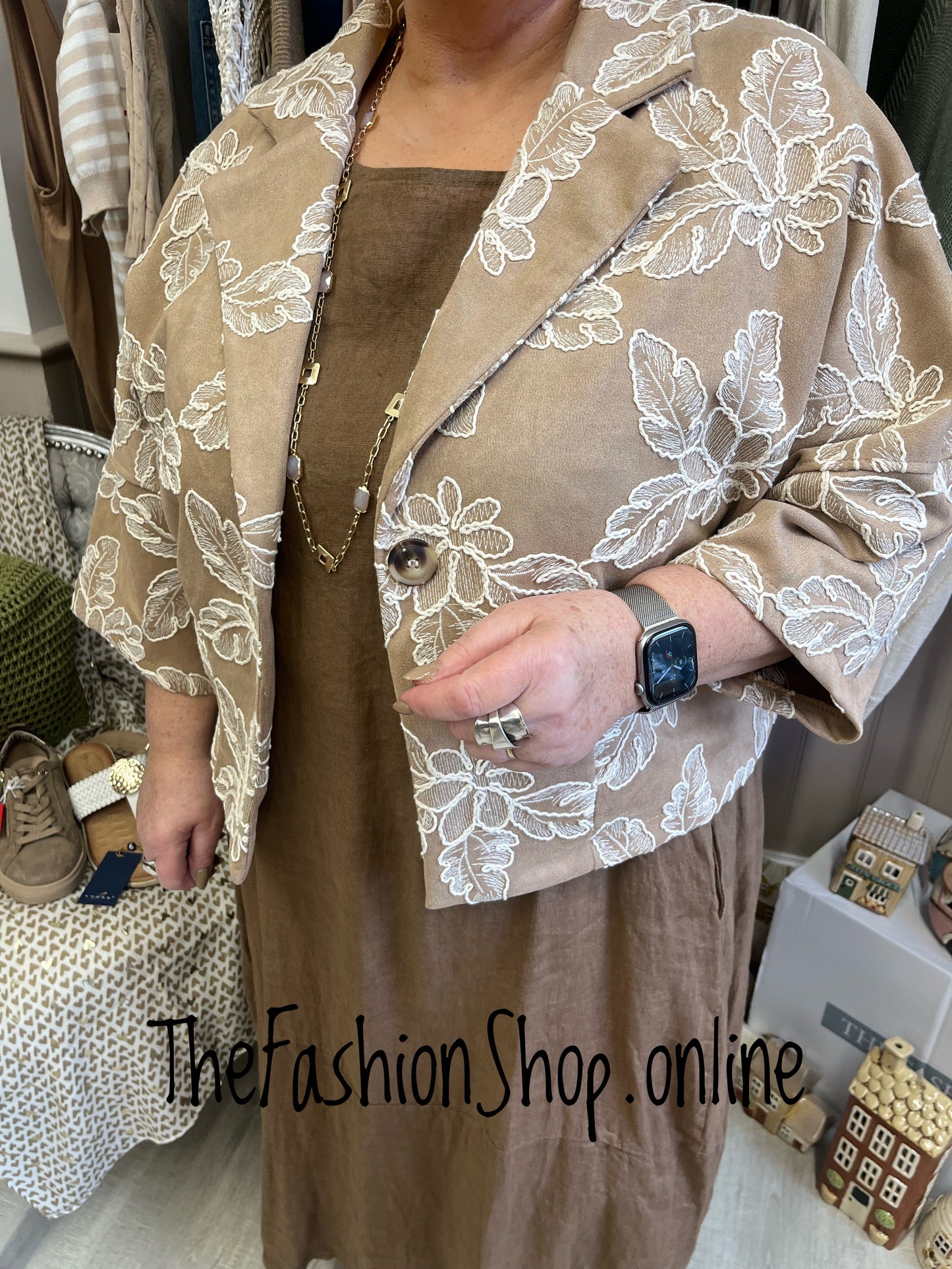 Darcie camel faux suede jacket 14-20