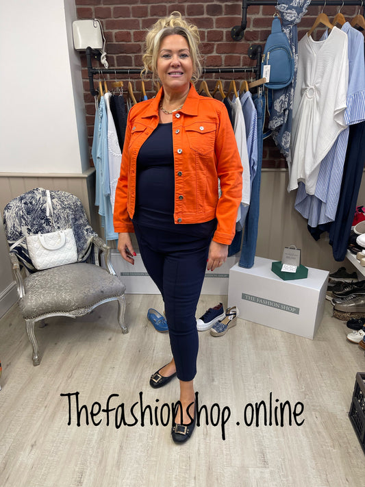 Orange denim style cotton jacket sizes 8-18