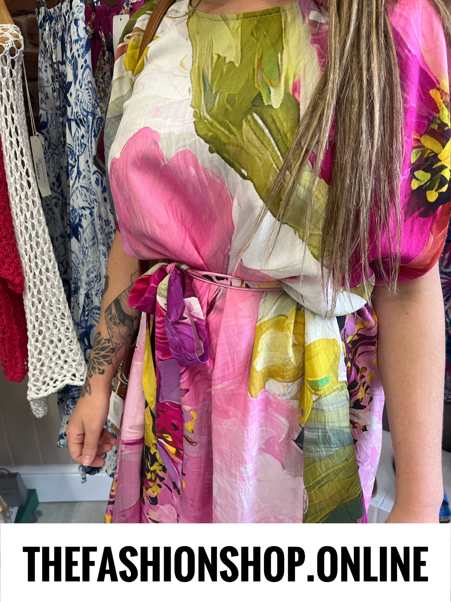 Shannon pink printed dress 12-18