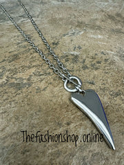 D&X silver plated shaped heart necklace