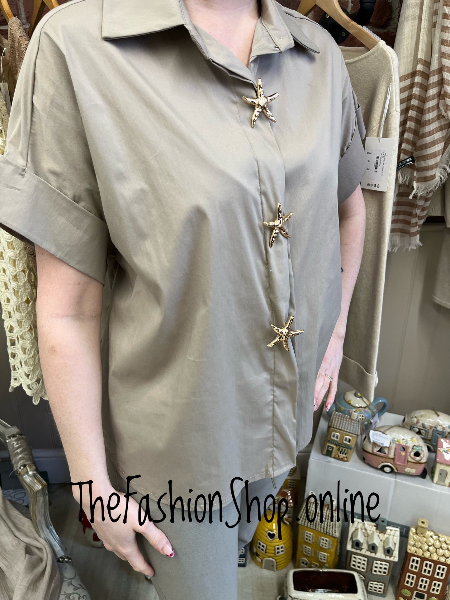 Ariel mocha starfish shirt 10-16