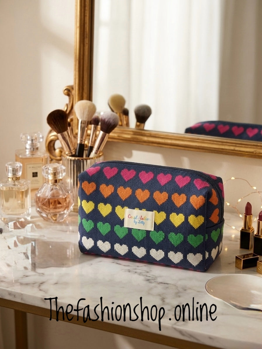 Zelly Hearts Cosmetic Bag