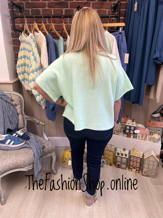 Maya mint soft knitted top 12-18