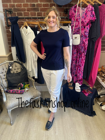 Saloos navy T shirt sizes 12-22