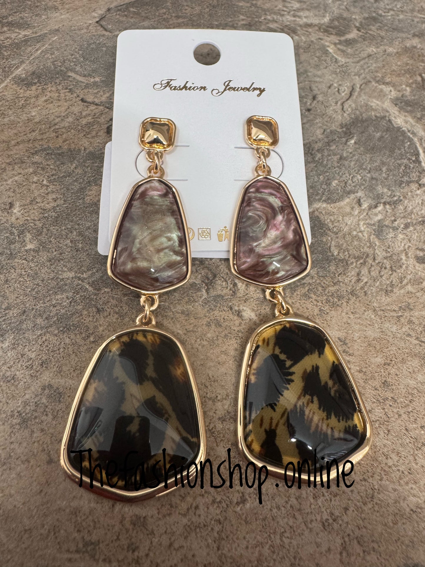 Akira Earrings in Browns