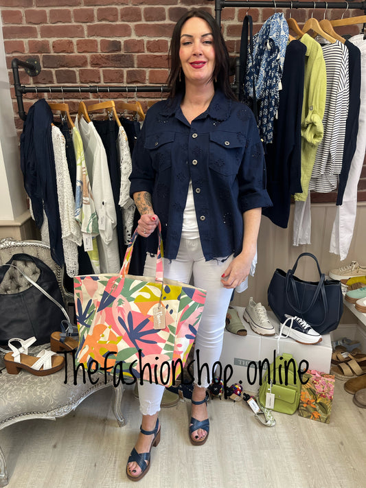 Phoebe navy cotton jacket 8-16