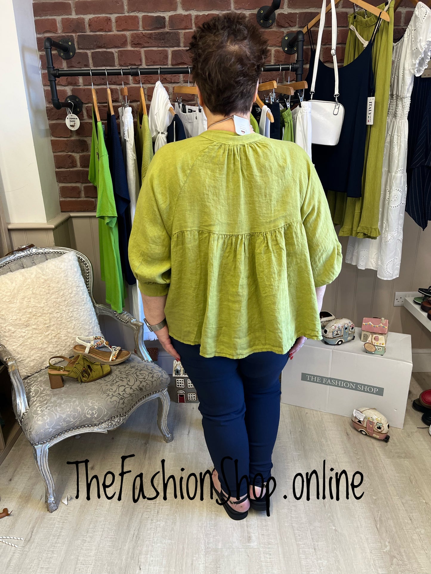 Nicole olive linen shirt/jacket 10-18