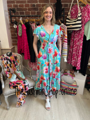 Harmony Blossom Breeze printed Maxi dress 10-18