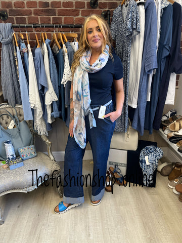 Lucia dark denim blue wide leg jeans 10-14