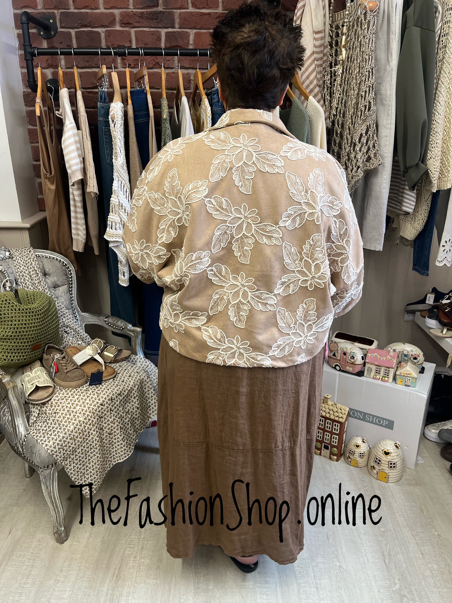 Darcie camel faux suede jacket 14-20