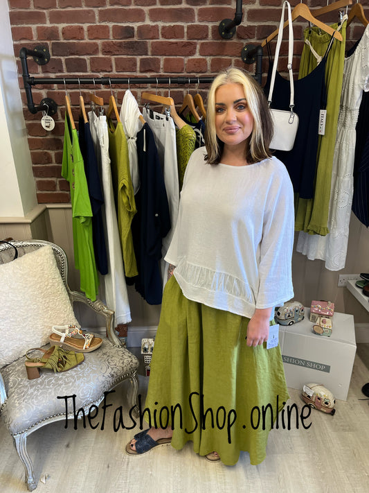 Harper olive linen funky trousers 8-16