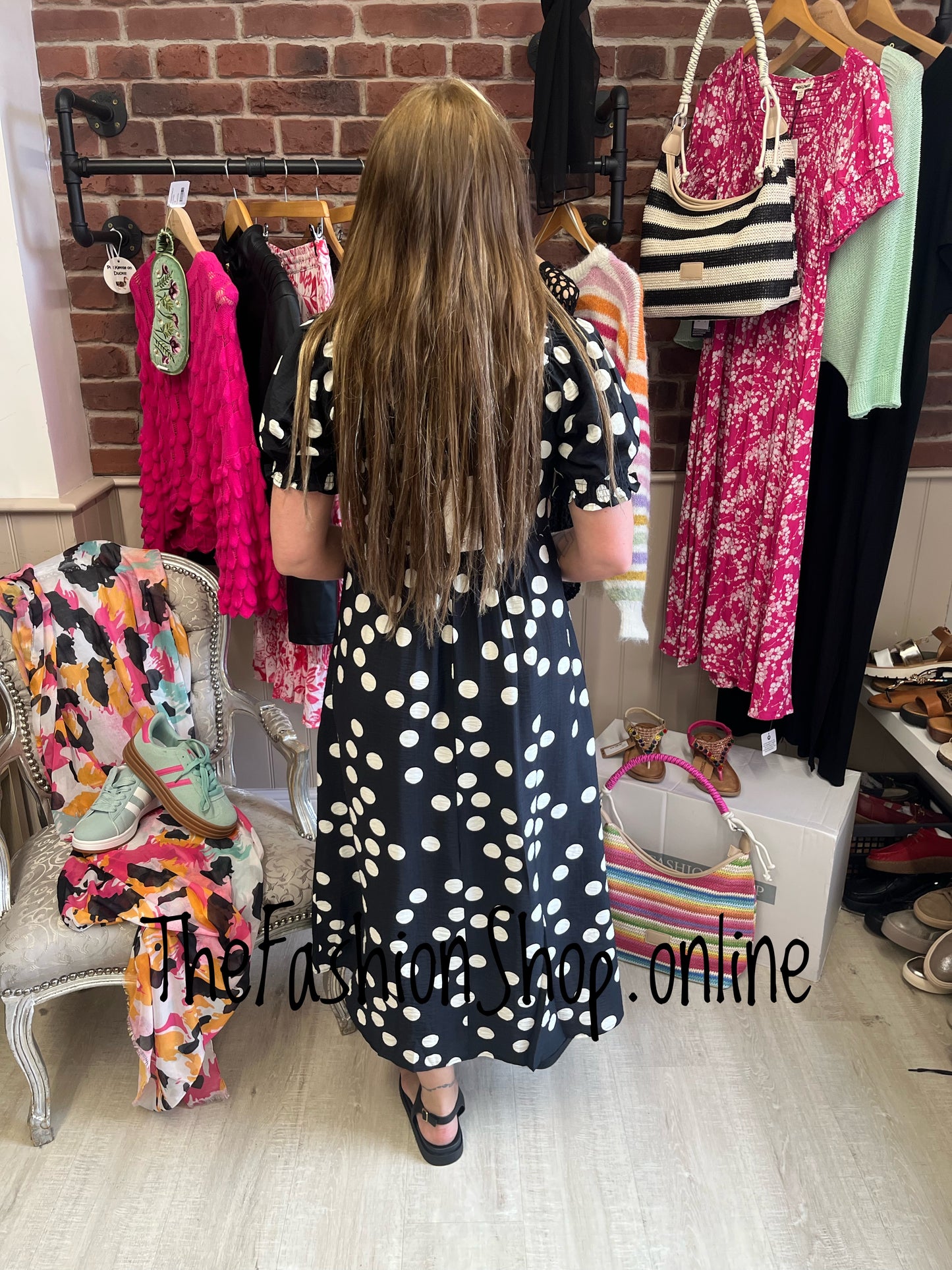 Stella Morgan black spot dress sizes 8-16
