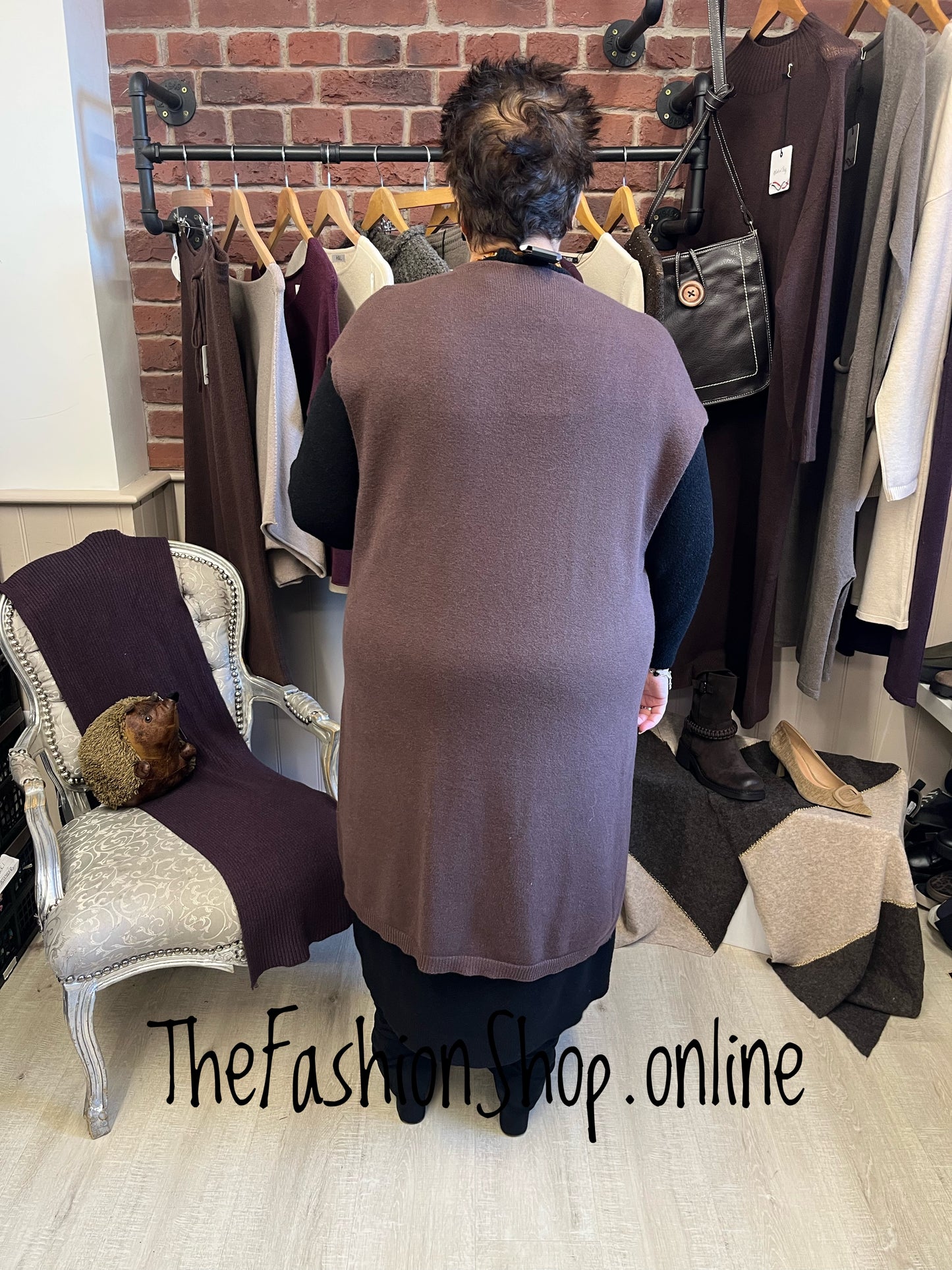 Milan Brown Longline Waistcoat 8-20