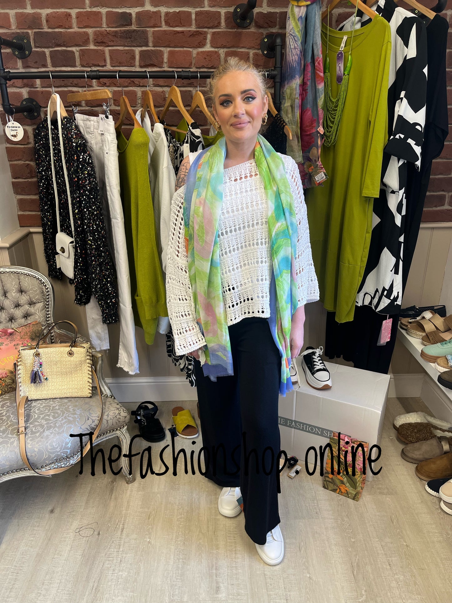Ella white crochet top with vest  10-16