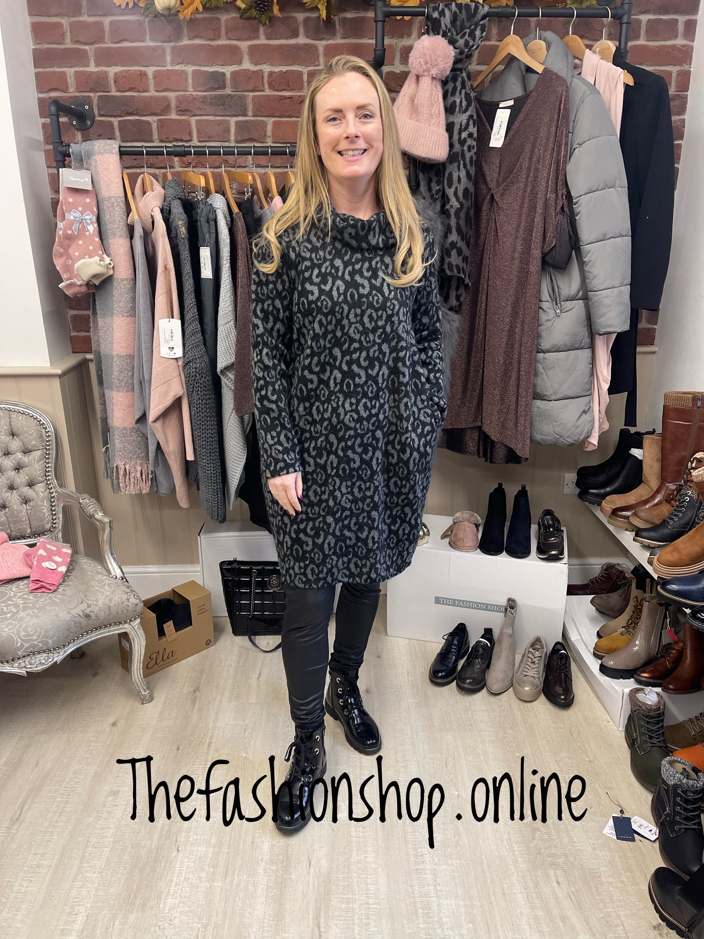Animal print tunic dress 8-16