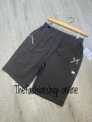 Cherry Berry mocha stretchy button detail shorts sizes 10-22