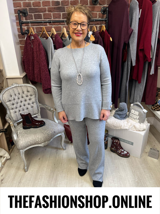 Rachel grey cashmere mix co-ord 10-16