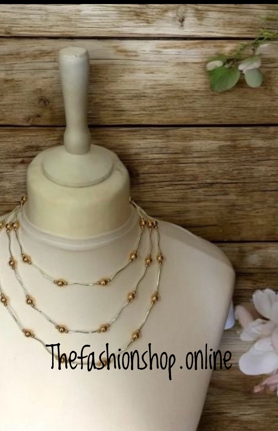 Multi-Strand Silver and Gold Necklace