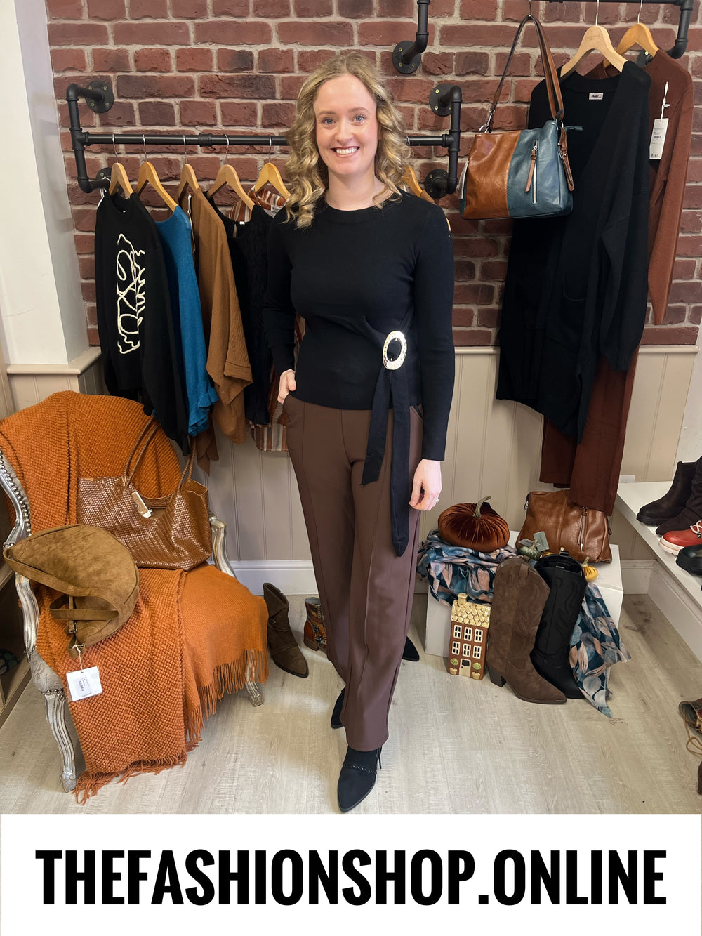 Elsie black fine knit jumper 8-14