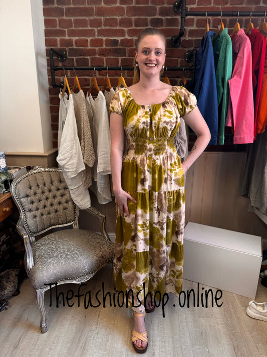 Lillie mustard gold gypsy maxi dress 8-18