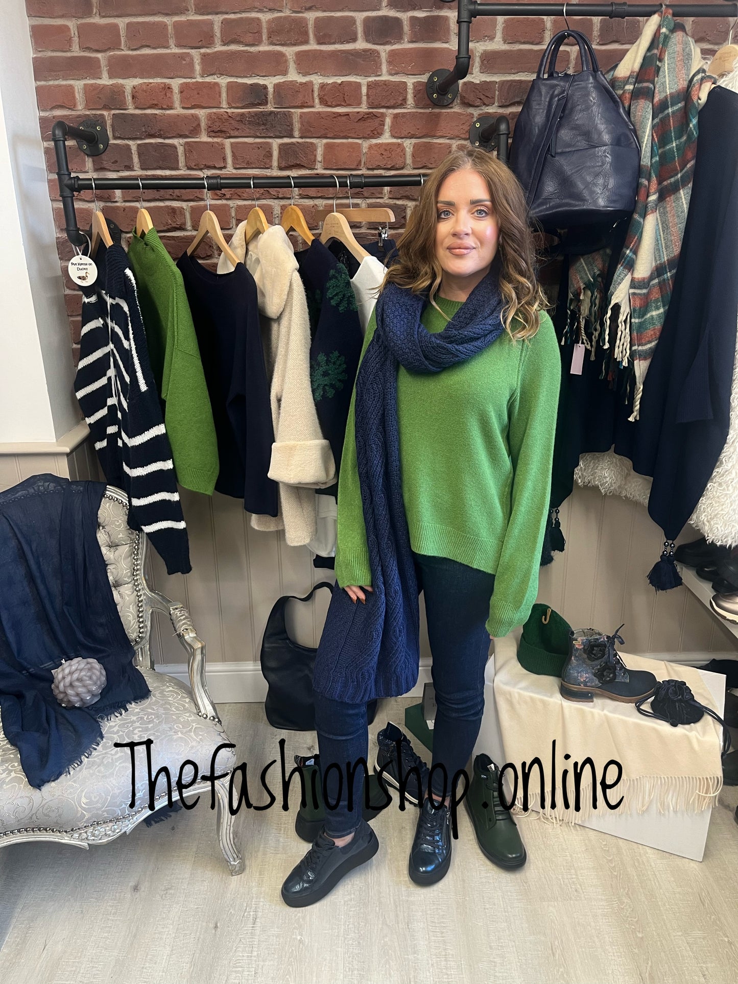 Erika green high low jumper 8-14