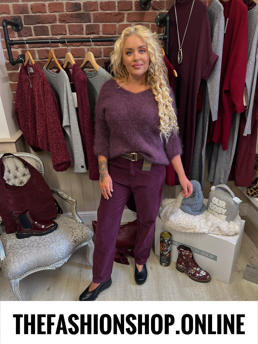 Gracie damson mohair mix jumper 8-16