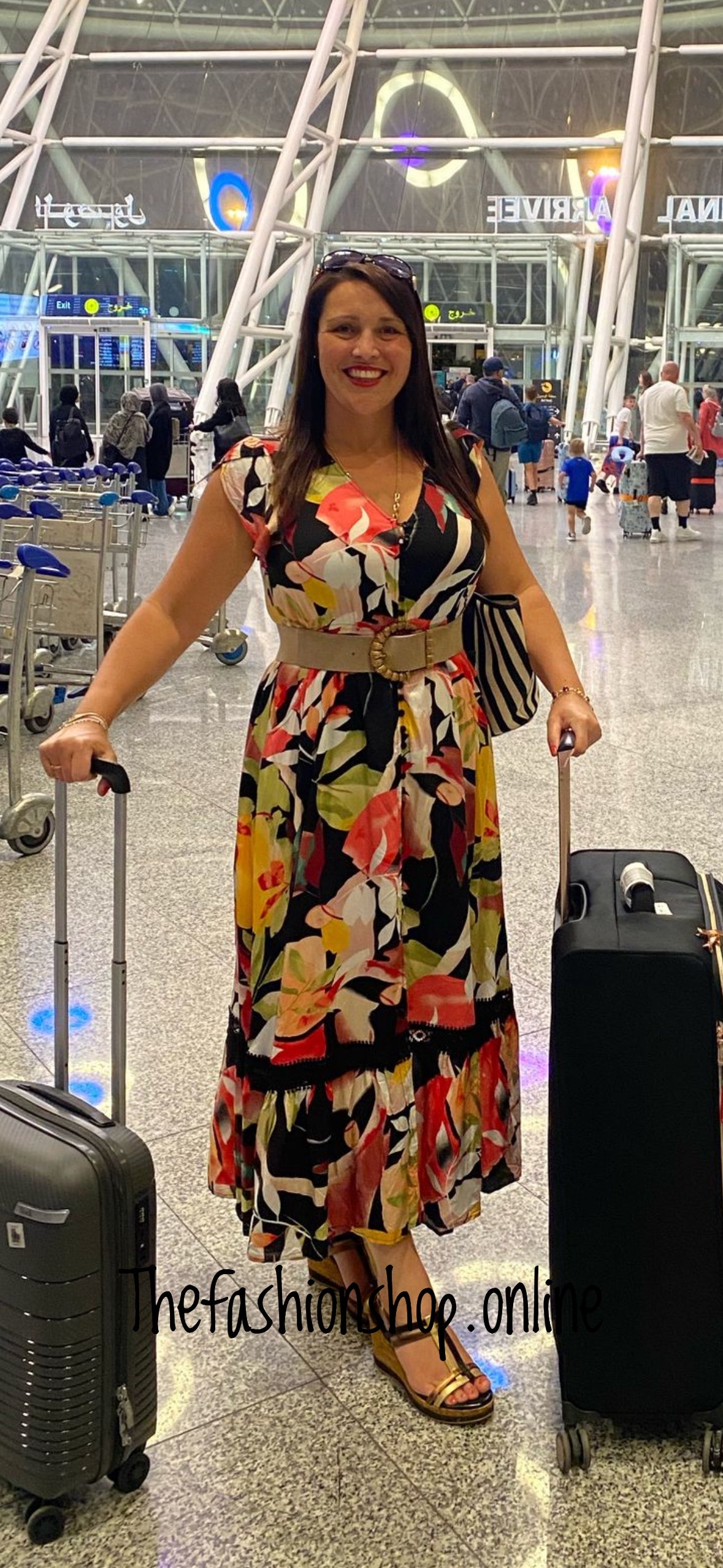 Stella Morgan black floral maxi dress sizes 10-20