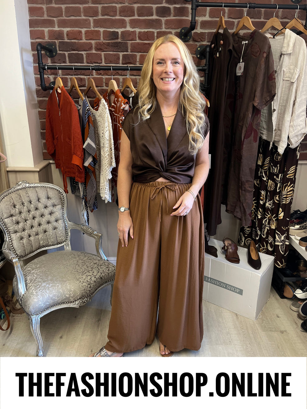 Lena brown twist top 8-14