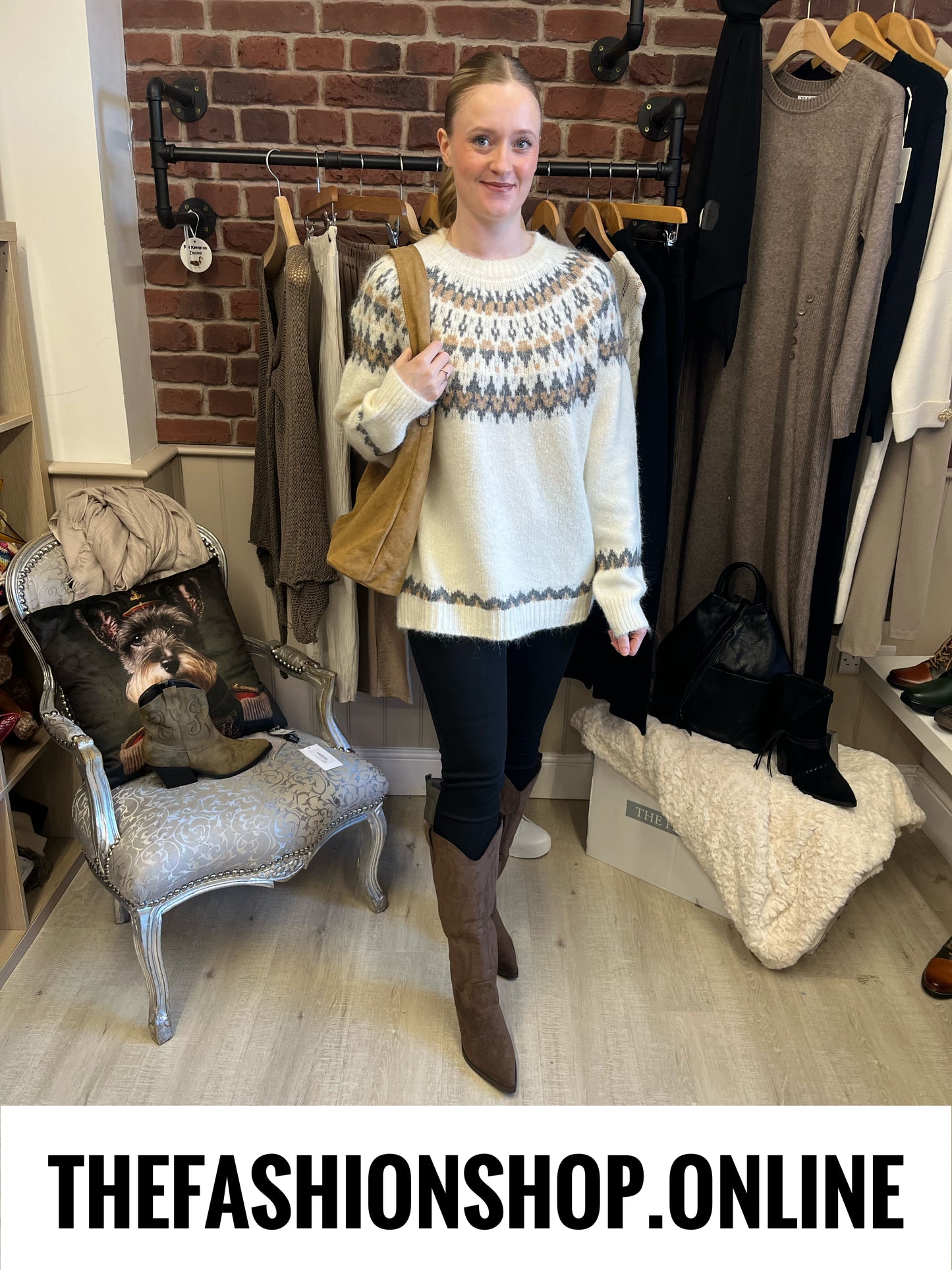 Zelda cream Fair Isle jumper 10-18