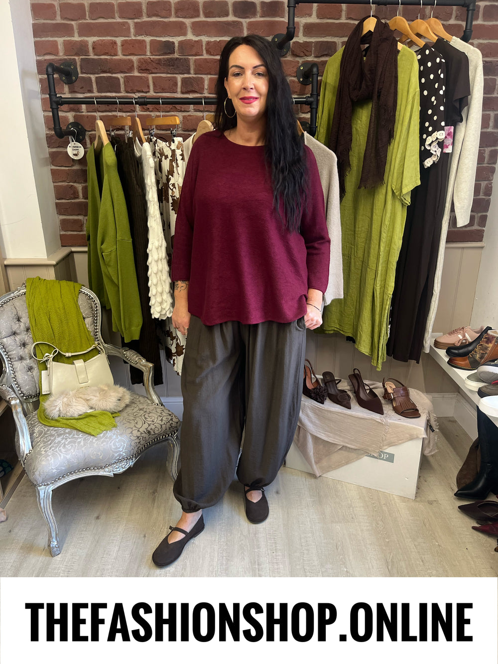Esme Wine soft jumper 16-22