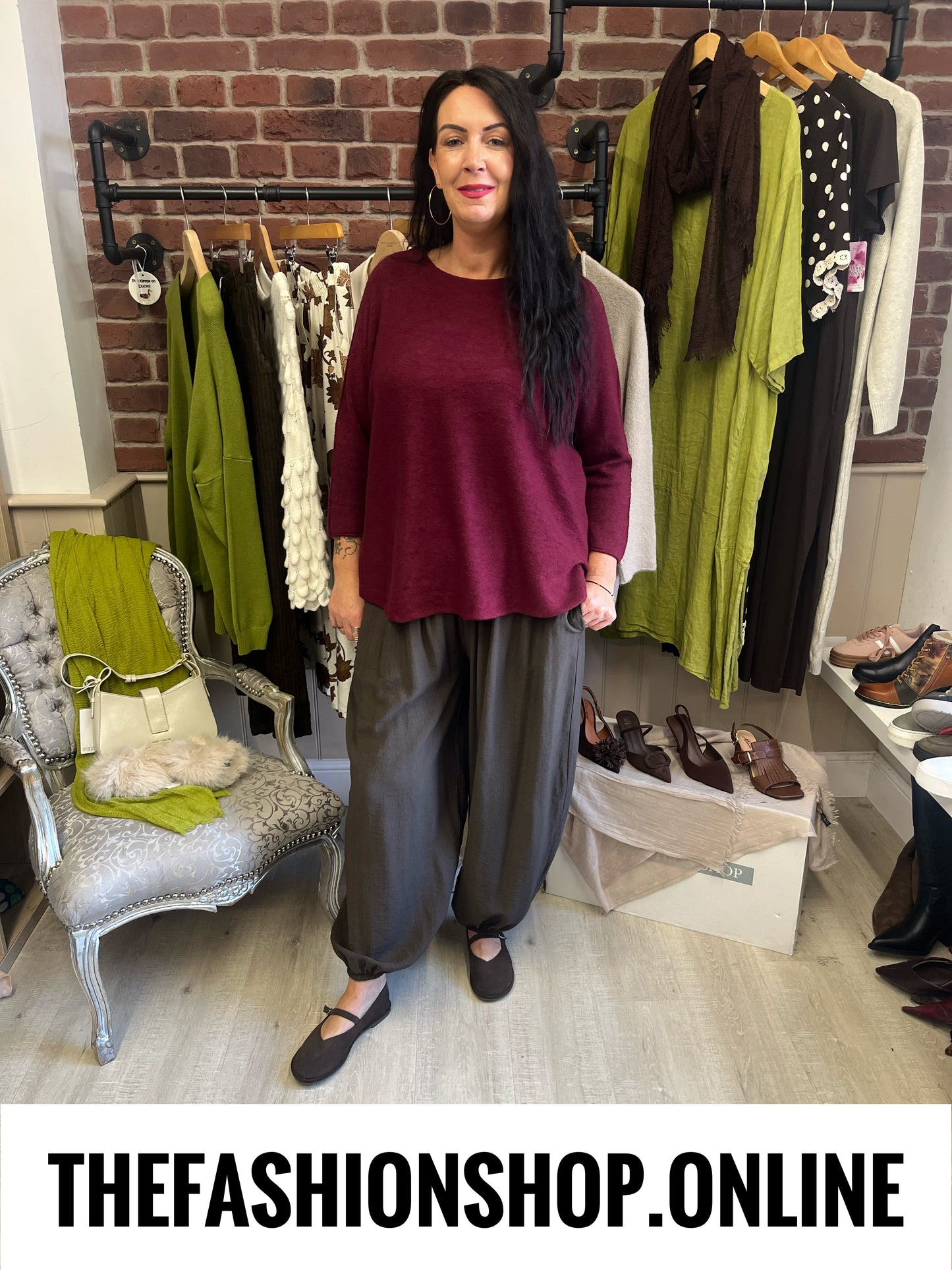 Esme Wine soft jumper 16-22
