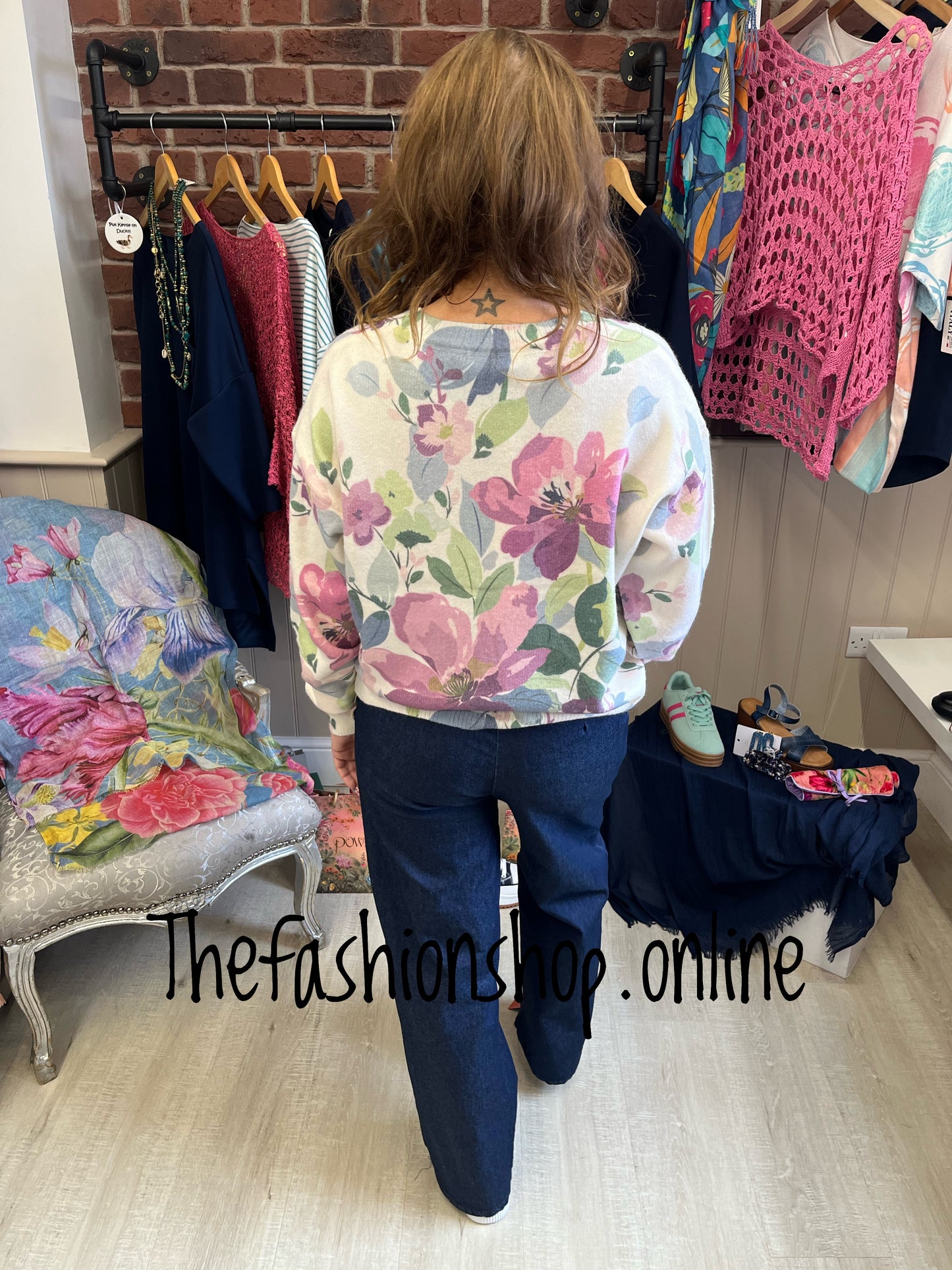 Annie sequin flowers jumper 8-14