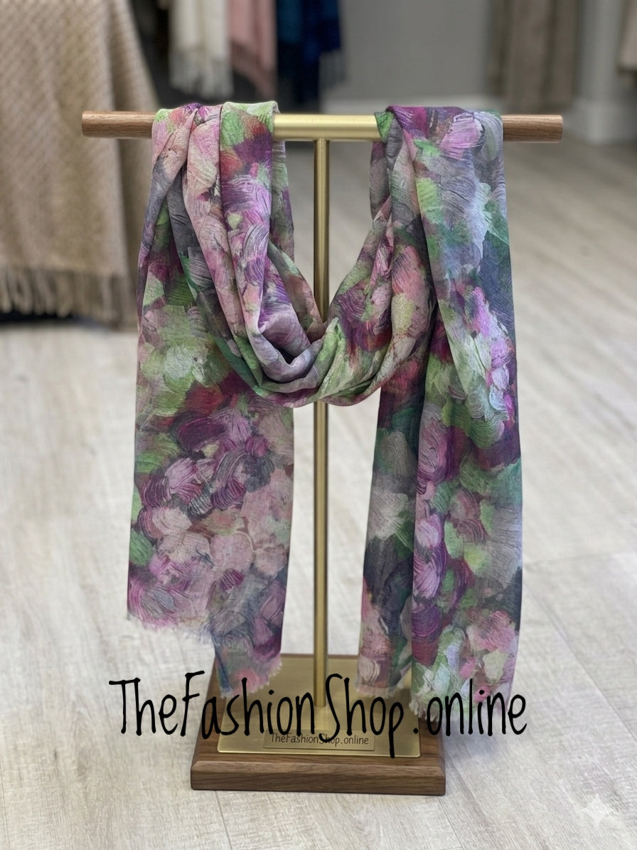 Abstract flowers scarf