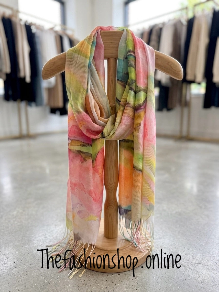 Water Colours Floral Pashmina Scarf