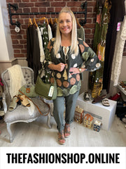 Stella khaki and tan bardot top 14-18
