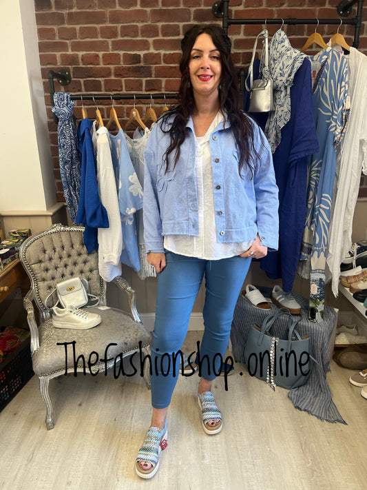 Hayley blue cotton jacket 8-16