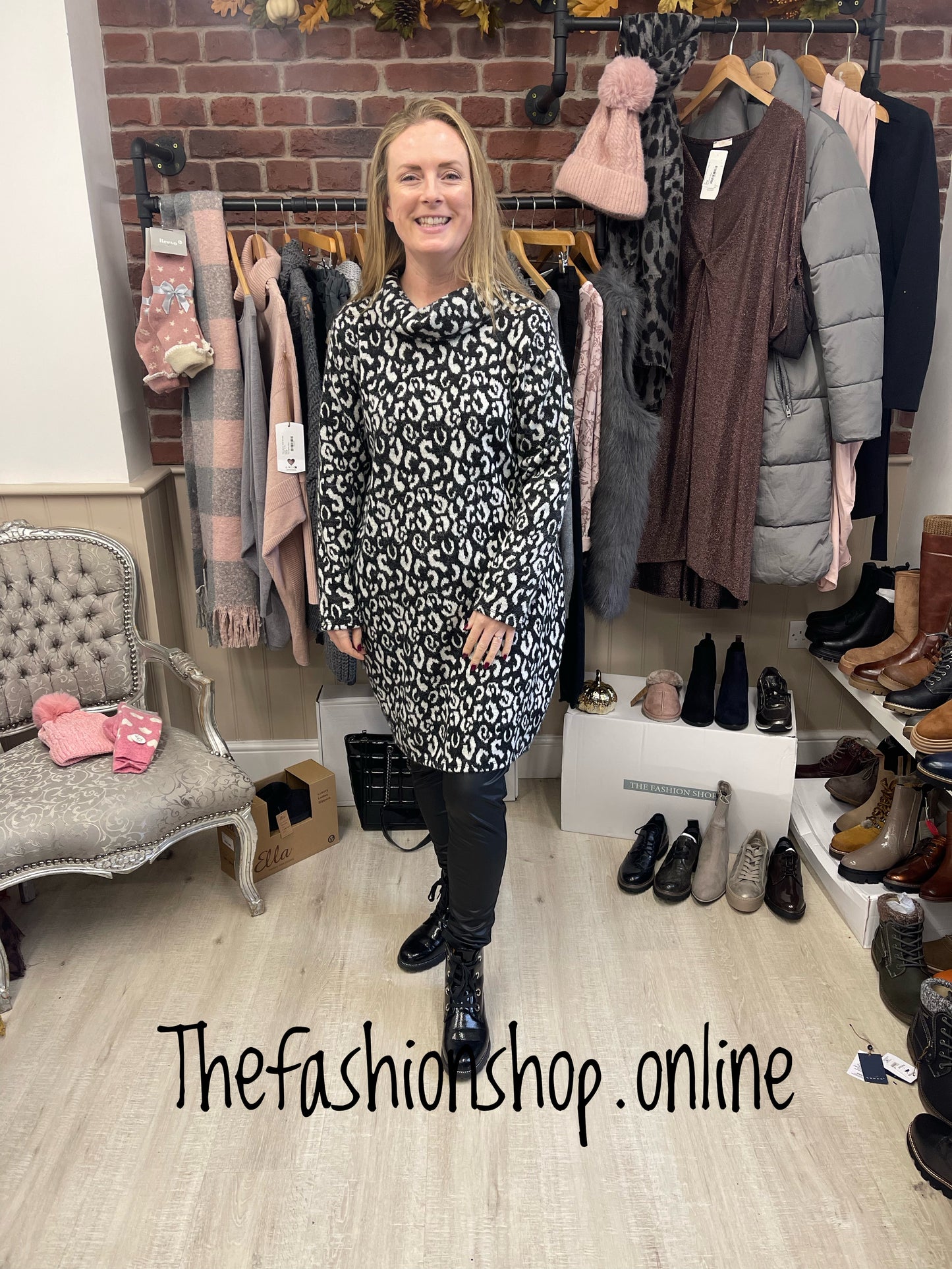 Animal print tunic dress 8-16