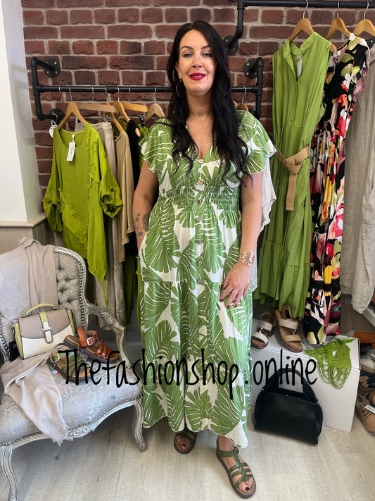 Harmony gorgeous green summer dress 10-18