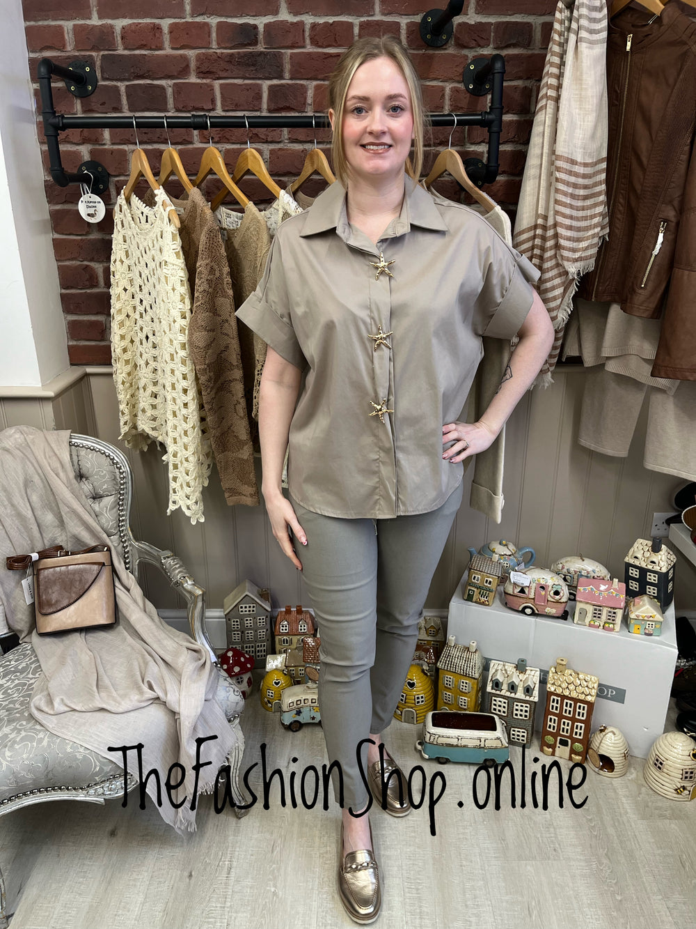Ariel mocha starfish shirt 10-16
