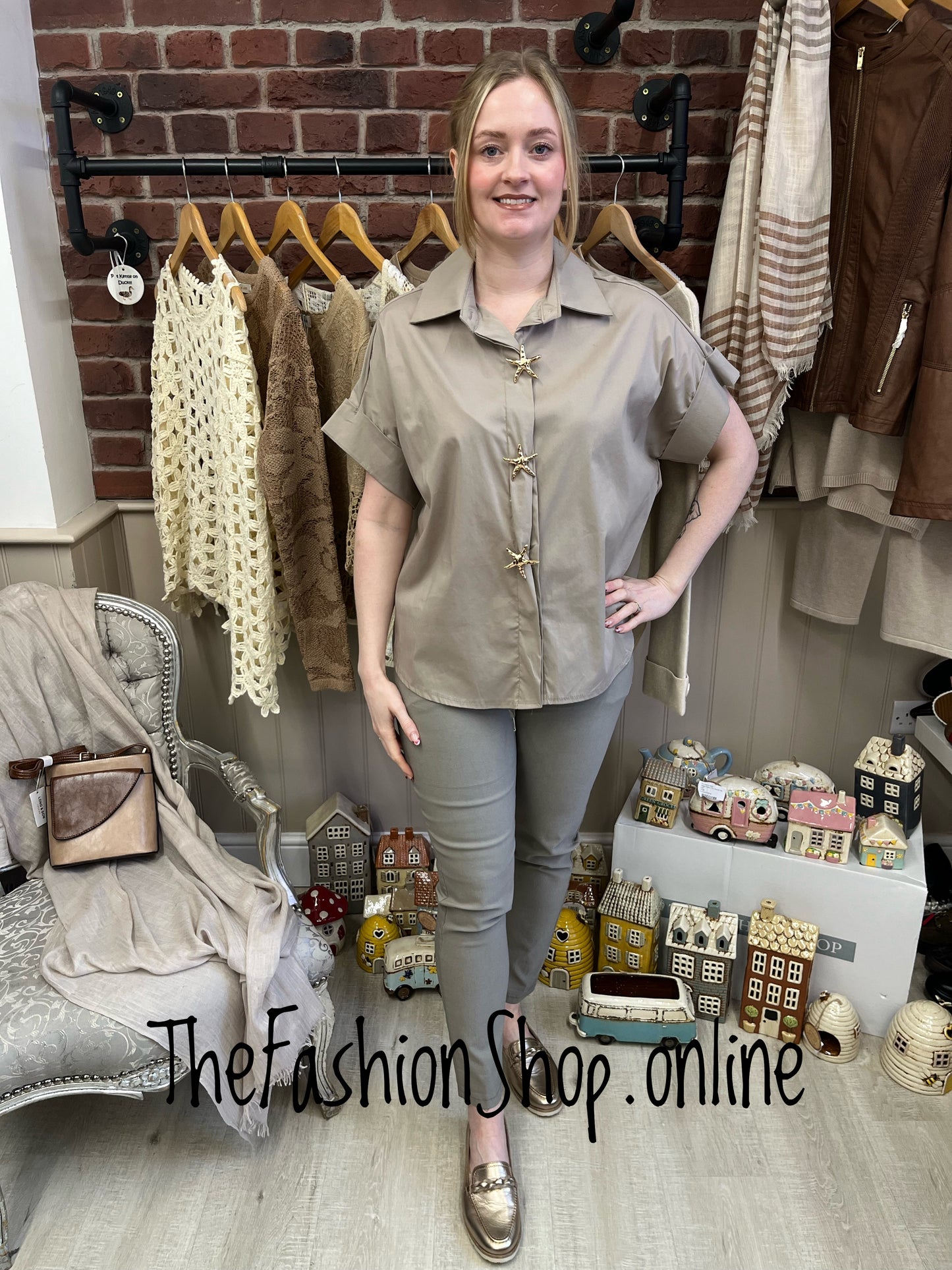 Ariel mocha starfish shirt 10-16