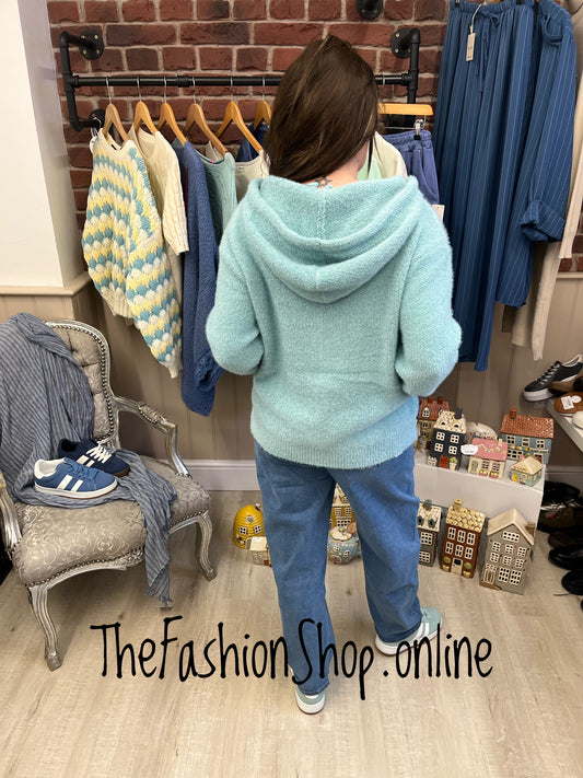 Josie aqua hooded zip jacket sizes 12-14 and 16-18