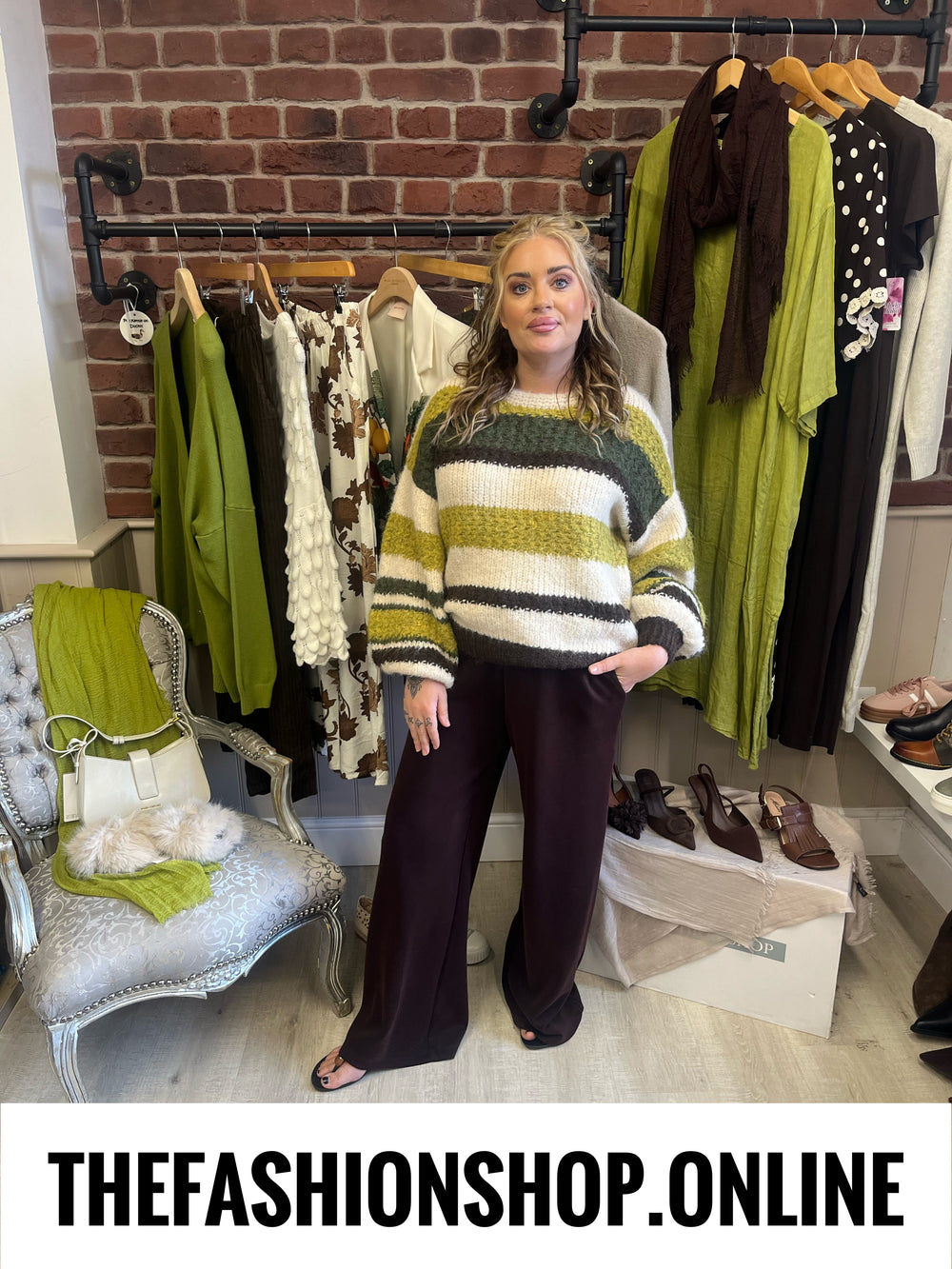 Jess wool mix striped jumper 10-18