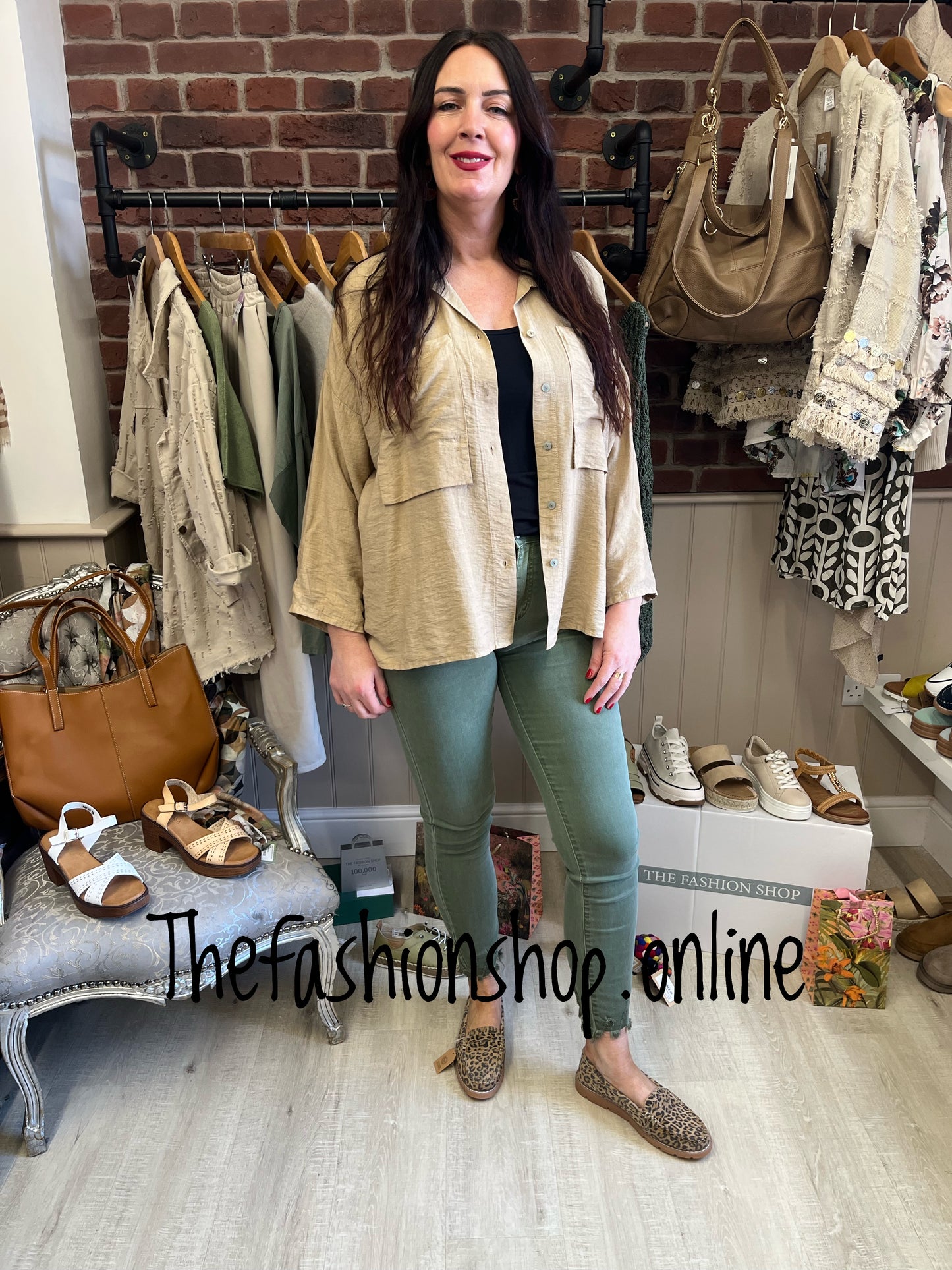 Renee camel pocket shirt 12-16