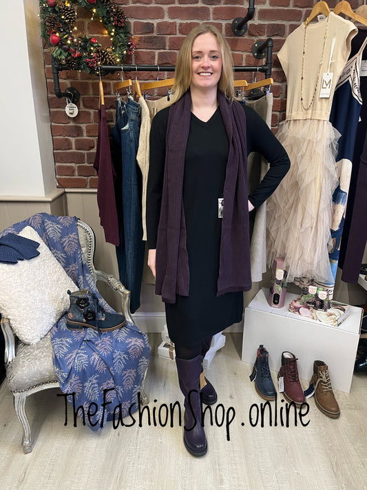 Mia black cashmere mix jumper dress 12-16