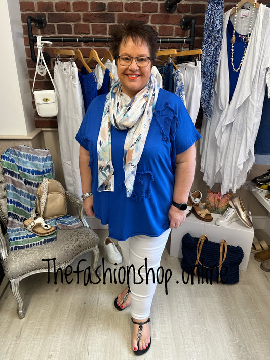 Angelica royal blue top 16-22