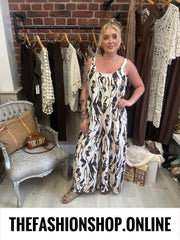 Fly Out abstract print jumpsuit 10-14