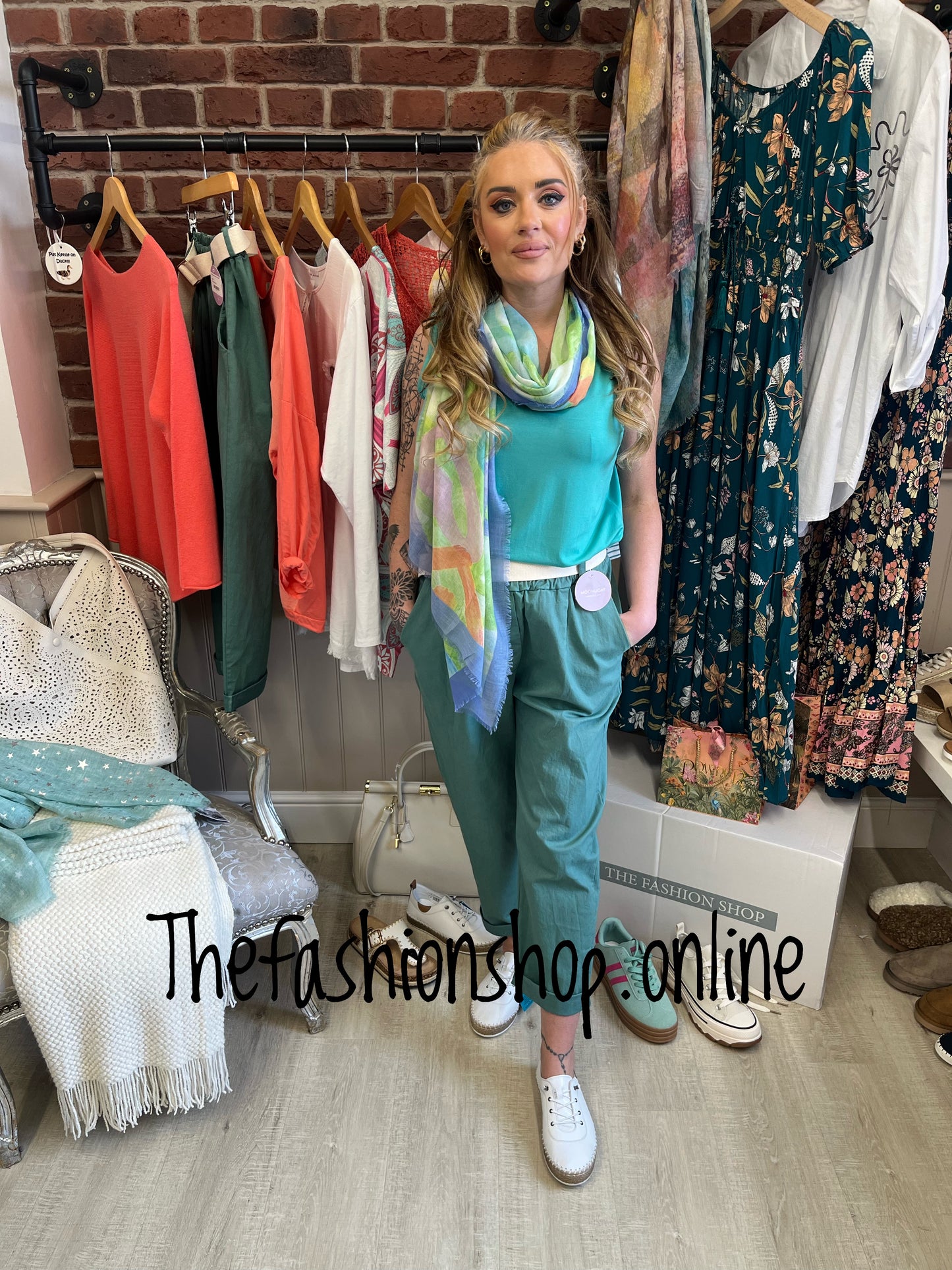 Sammy jade trousers with belt 8-16